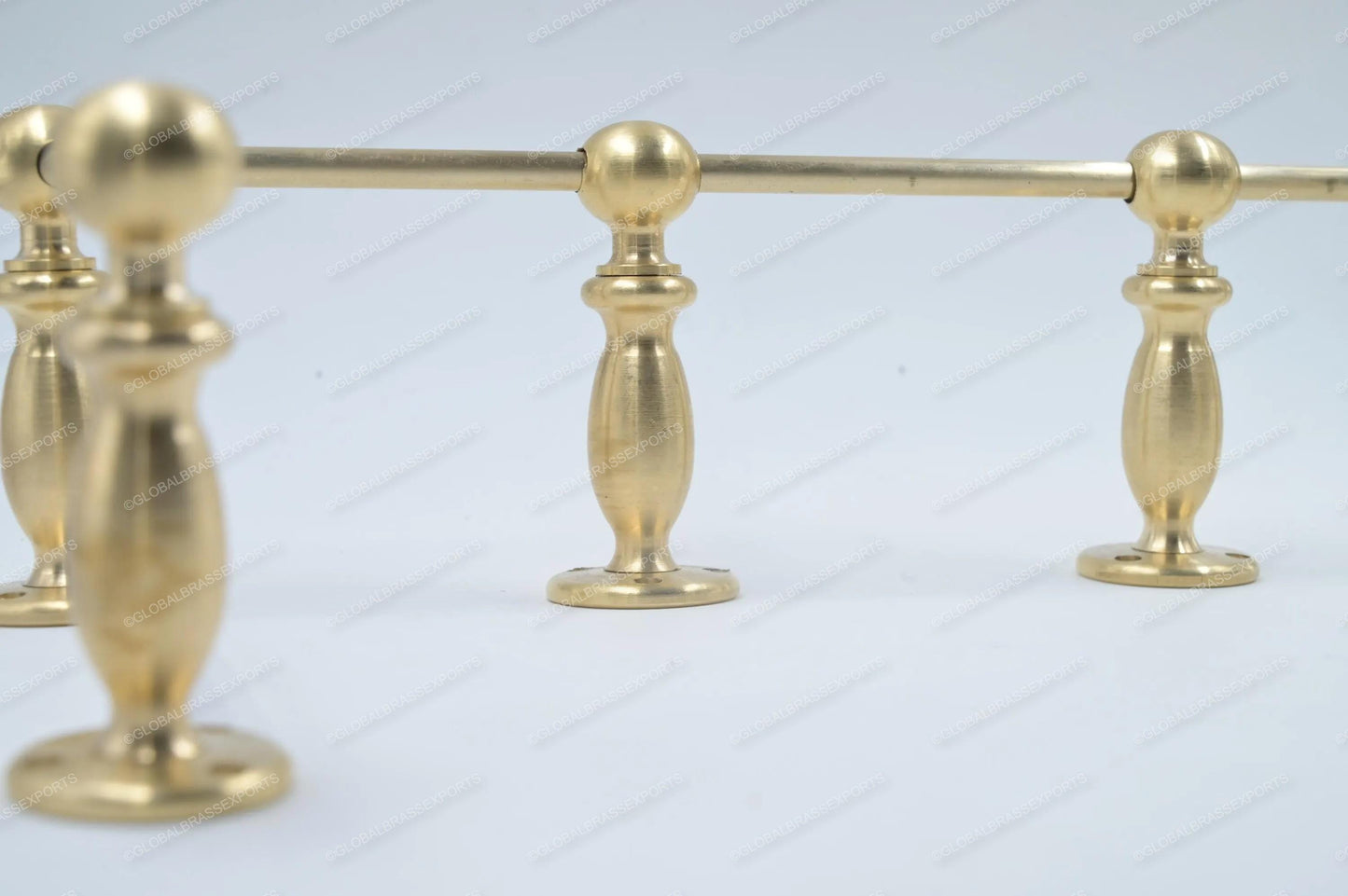 Unlacquered/ Lacqured Brass Gallery Rail - Tipping Rail for Shelves - Matt Brushed Finish.
