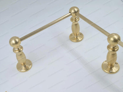 Unlacquered/ Lacqured Brass Gallery Rail - Tipping Rail for Shelves - Matt Brushed Finish.