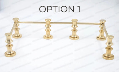 Unlacquered/ Lacqured Brass Gallery Rail - Tipping Rail for Shelves - Matt Brushed Finish.