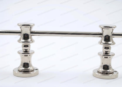 Brass Gallery Rail - Tipping Rail for Shelves - Polished Nickel Finish.