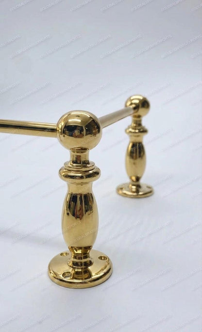LACQURED /UNLACQURED Solid Brass Gallery Rail – Polished Tipping Shelf Hardware