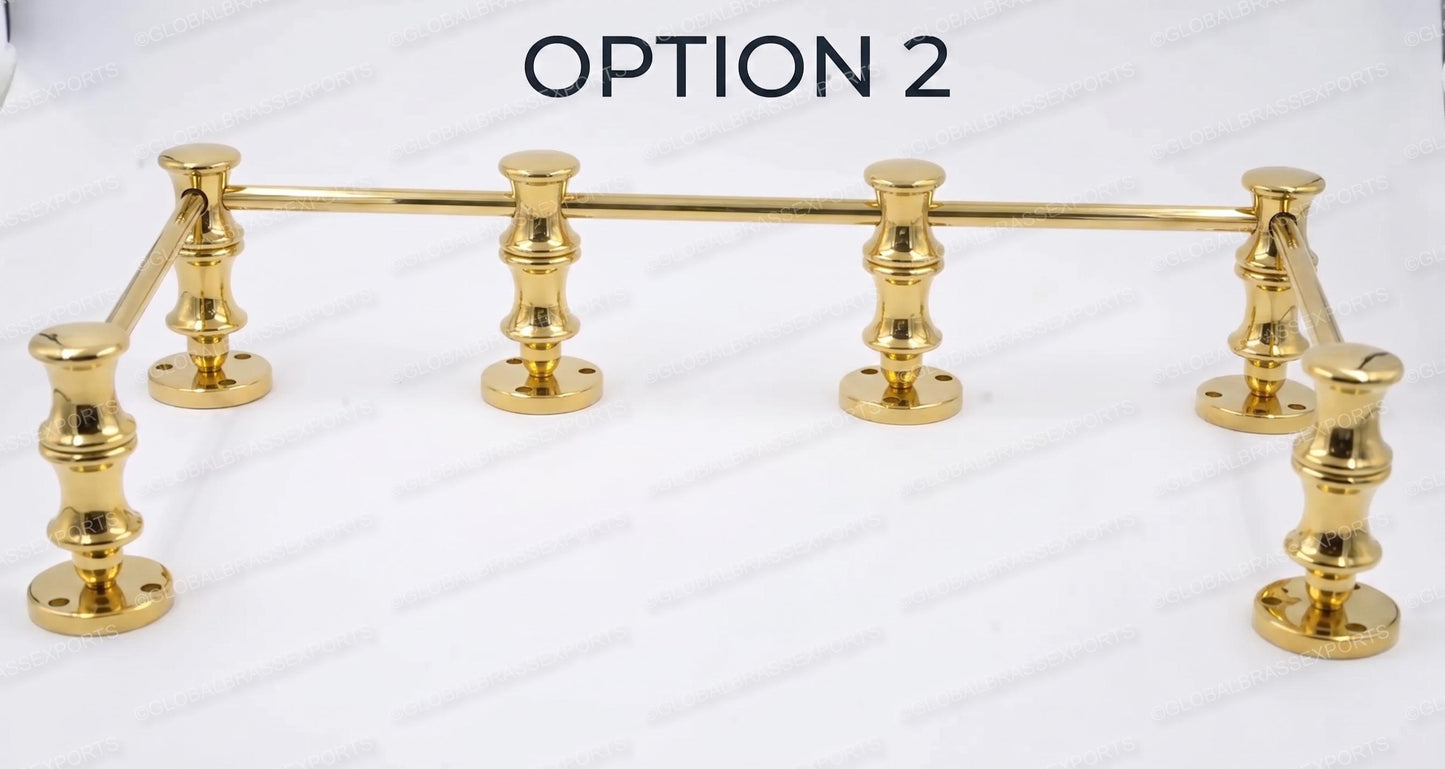Unlacquered/ Lacqured Brass Gallery Rail - Tipping Rail for Shelves - POLISHED Finish.
