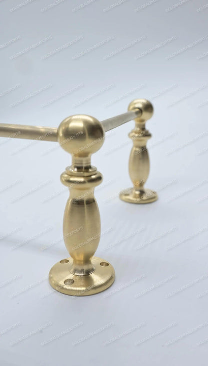 Unlacquered/ Lacqured Brass Gallery Rail - Tipping Rail for Shelves - Matt Brushed Finish.