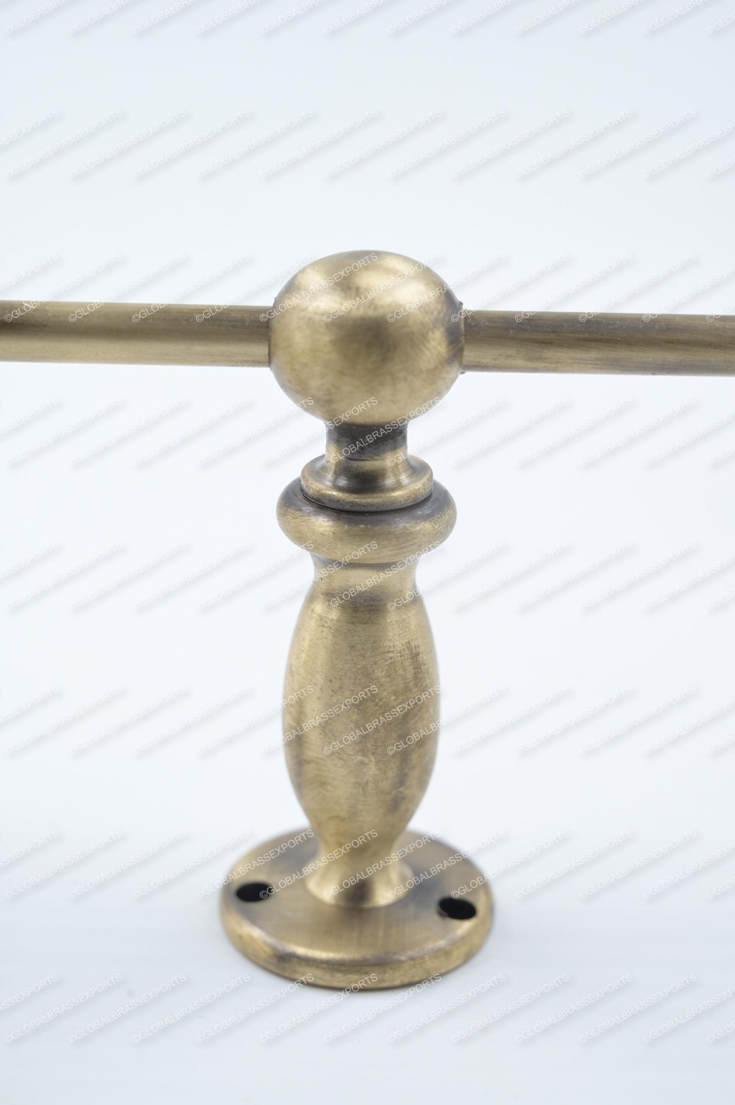 Brass Gallery Rail - Tipping Rail for Shelves - Brushed Antique Finish.