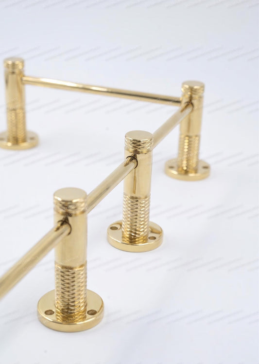 Unlacquered/ Lacqured Brass Gallery Rail - Tipping Rail for Shelves - BRASS Polished Finish.