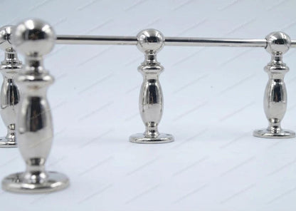 Brass Gallery Rail - Tipping Rail for Shelves - Polished Nickel Finish.
