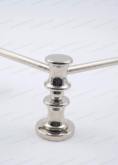 Brass Gallery Rail - Tipping Rail for Shelves - Polished Nickel Finish.