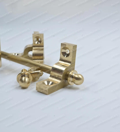 Brass Stair Rods Unlacquered Raw Finish, Carpet Runner Hardware Set