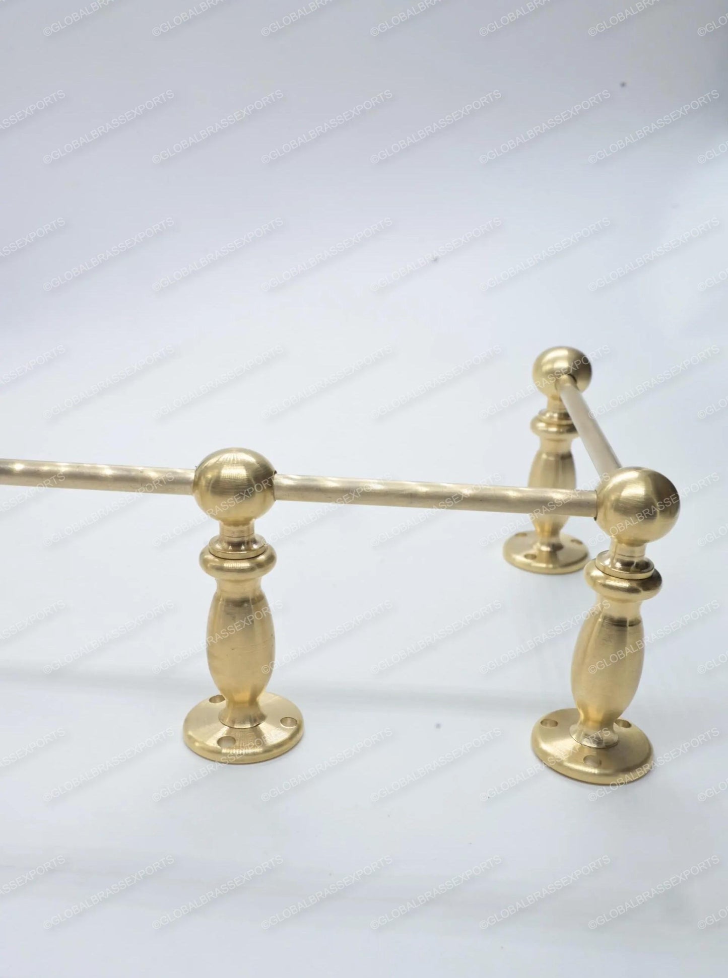 Unlacquered/ Lacqured Brass Gallery Rail - Tipping Rail for Shelves - Matt Brushed Finish.