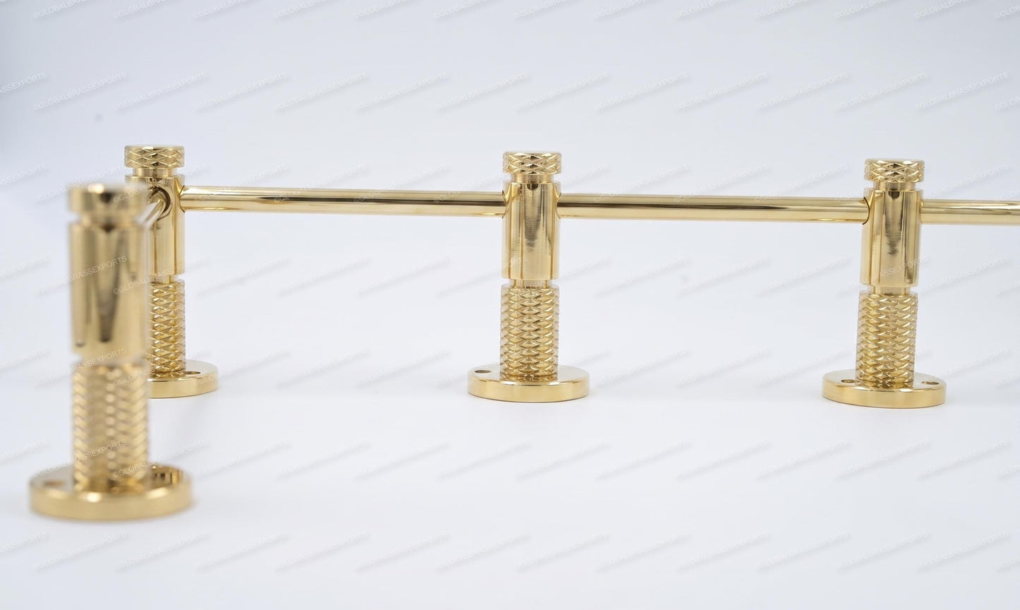 Unlacquered/ Lacqured Brass Gallery Rail - Tipping Rail for Shelves - BRASS Polished Finish.