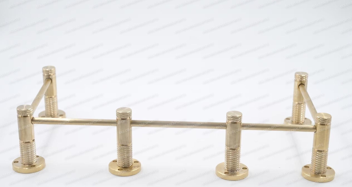 Unlacquered/ Lacqured Brass Gallery Rail - Tipping Rail for Shelves - Matt Brushed Finish.