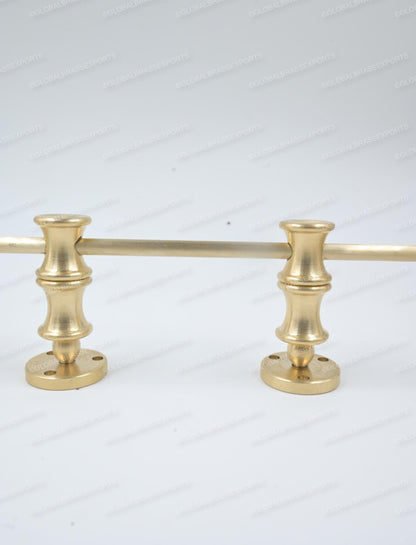 Unlacquered/ Lacqured Brass Gallery Rail - Tipping Rail for Shelves - Matt Brushed Finish.