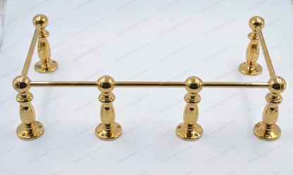 LACQURED /UNLACQURED Solid Brass Gallery Rail – Polished Tipping Shelf Hardware