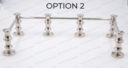 Brass Gallery Rail - Tipping Rail for Shelves - Polished Nickel Finish.