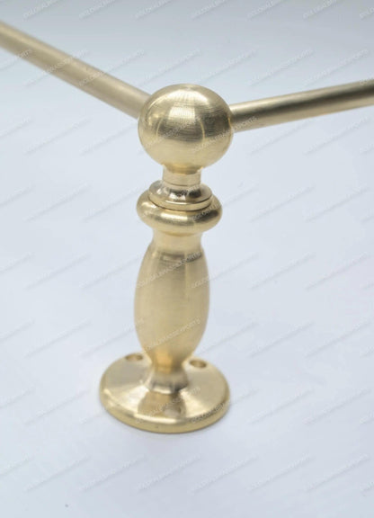 Unlacquered/ Lacqured Brass Gallery Rail - Tipping Rail for Shelves - Matt Brushed Finish.
