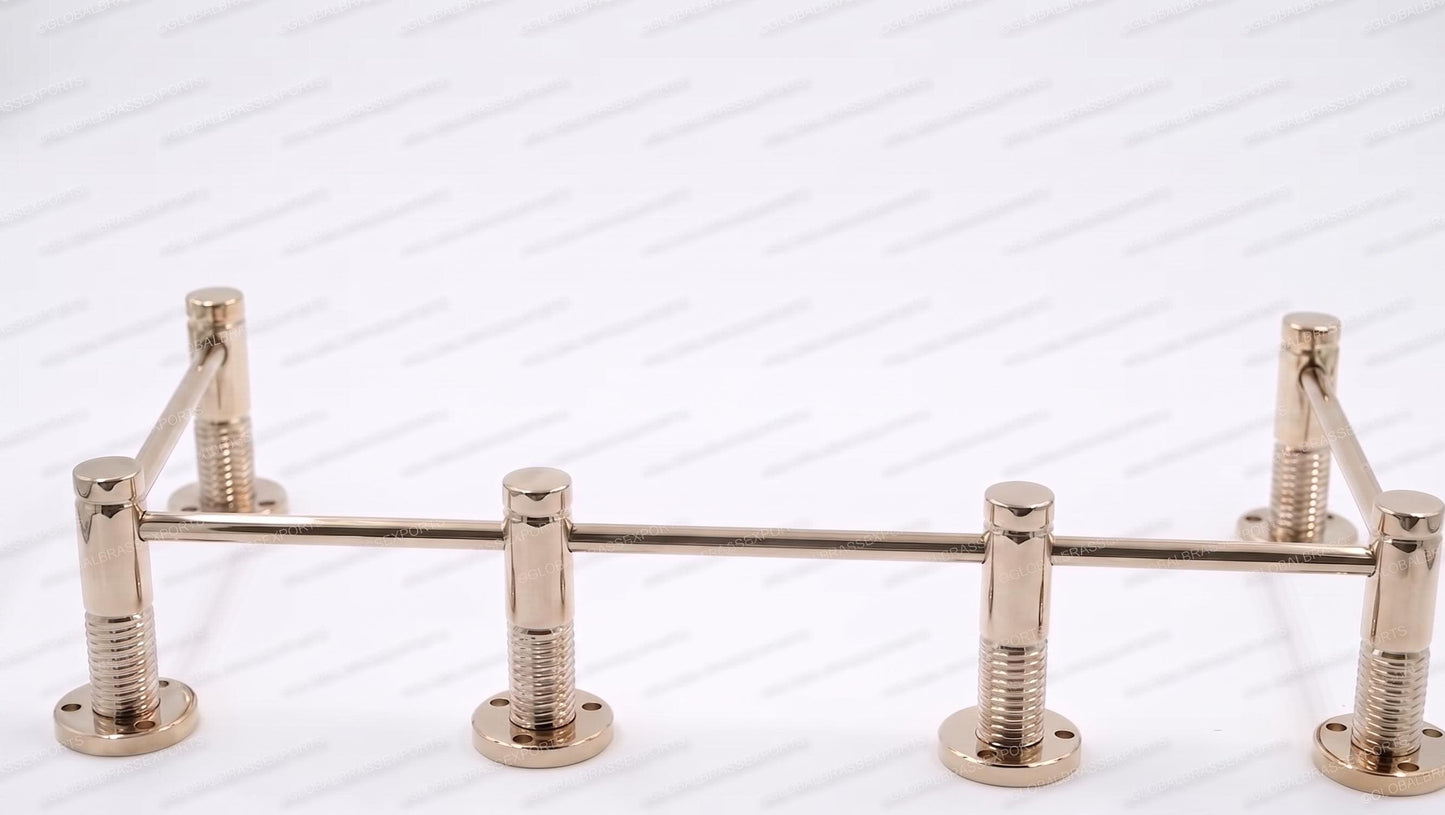 Brass Gallery Rail - Tipping Rail for Shelves - Polished Nickel Finish.