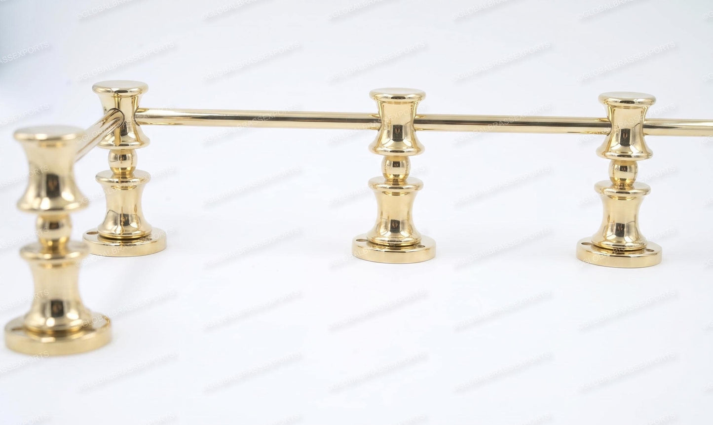 Unlacquered/ Lacqured Brass Gallery Rail - Tipping Rail for Shelves - POLISHED Finish.
