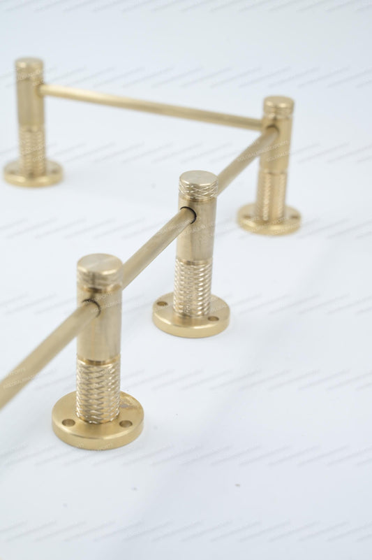 Unlacquered/ Lacqured Brass Gallery Rail - Tipping Rail for Shelves - Matt Brushed Finish.