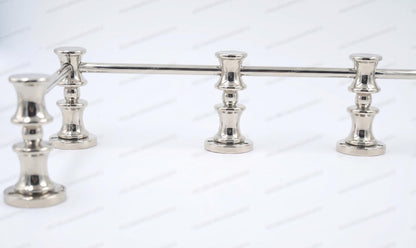 Brass Gallery Rail - Tipping Rail for Shelves - Polished Nickel Finish.
