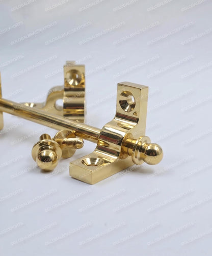Brass Stair Rods Unlacquered POLISHED Finish, Carpet Runner Hardware Set