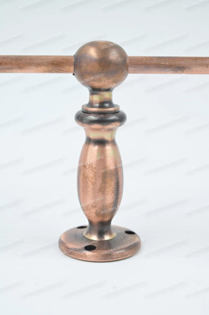 Brass Gallery Rail - Tipping Rail for Shelves - Copper Brushed Antique Finish.