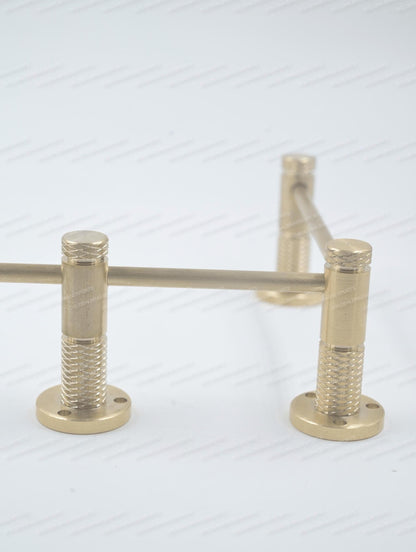 Unlacquered/ Lacqured Brass Gallery Rail - Tipping Rail for Shelves - Matt Brushed Finish.