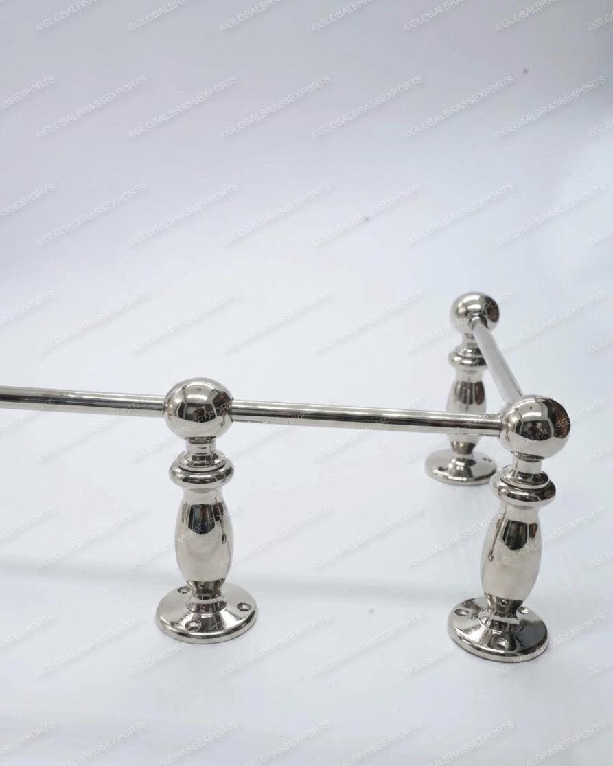 Brass Gallery Rail - Tipping Rail for Shelves - Polished Nickel Finish.