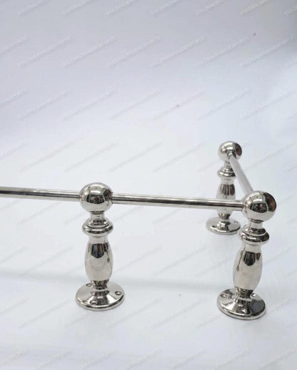 Brass Gallery Rail - Tipping Rail for Shelves - Polished Nickel Finish.