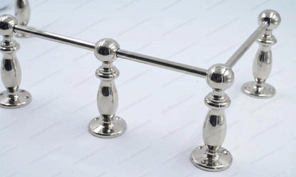 Brass Gallery Rail - Tipping Rail for Shelves - Polished Nickel Finish.