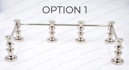 Brass Gallery Rail Tipping Rail Polished Nickel Finish, Adjustable Architectural Fixture, Modern Decorative Shelf Support, USA Shipping