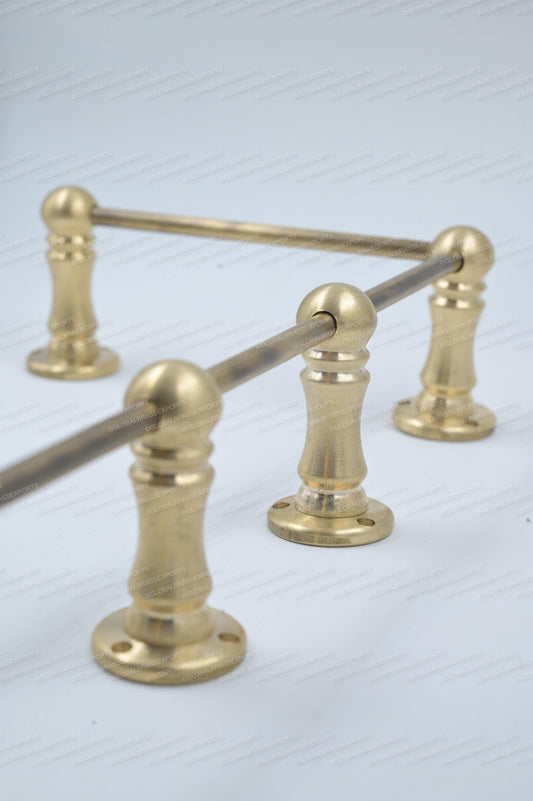 Unlacquered I LAcqured Brass Gallery Rail Tipping Rail for Shelves | Matte Brushed Finish | Solid Brass Shelf Support Bar |