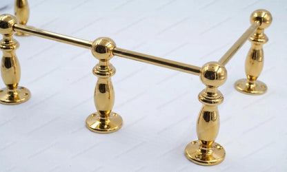 Unlacquered/ Lacqured Brass Gallery Rail - Tipping Rail for Shelves - Brass Polished Finish.